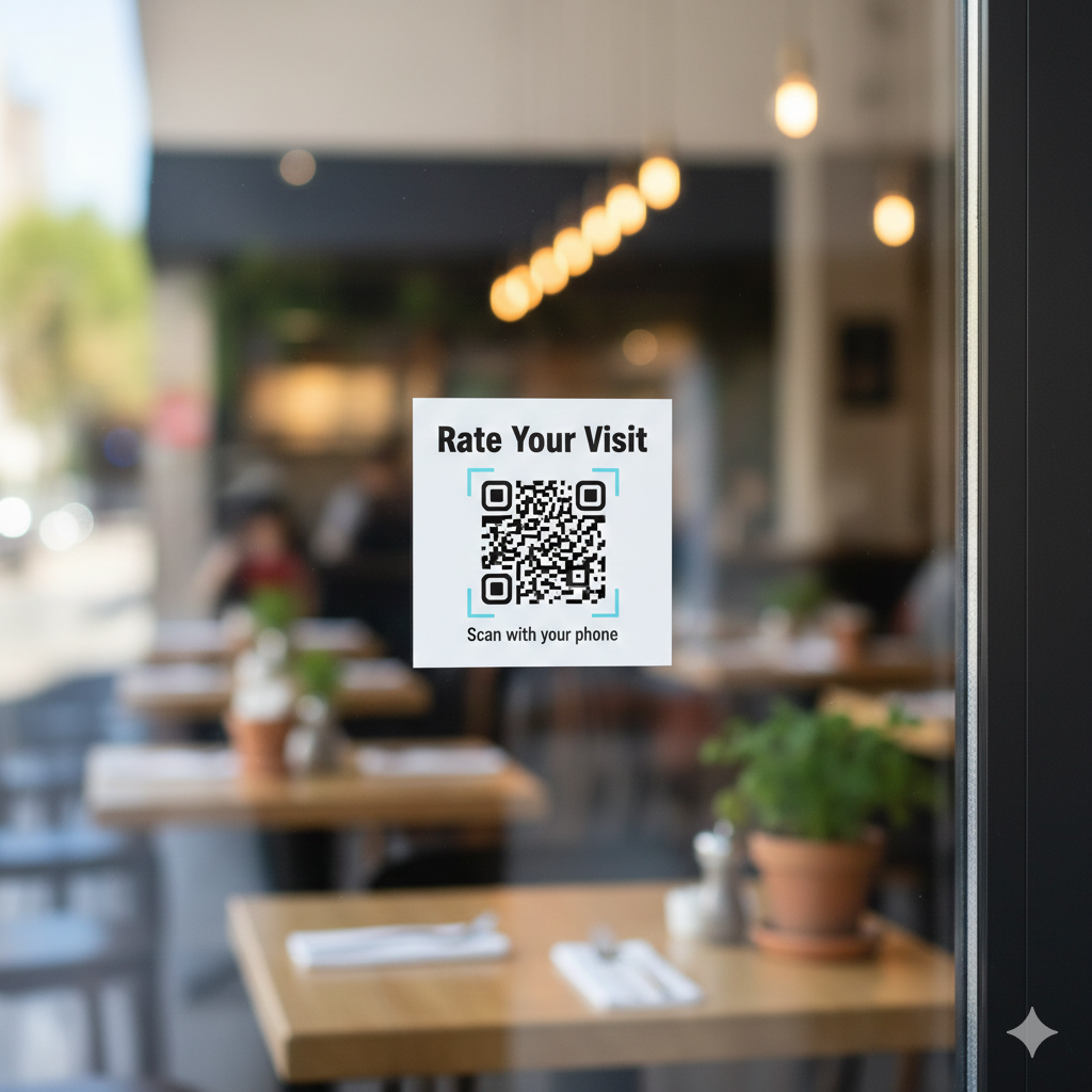 QR code window sticker